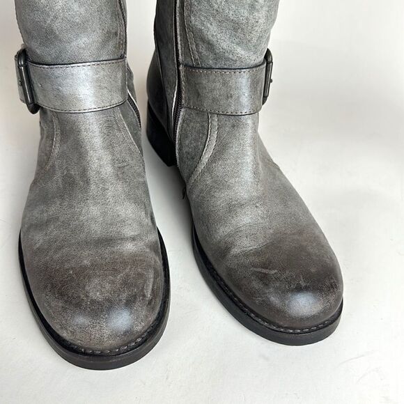 Alberto Fermani Camelot Tortaria Boots Leather Knee High Buckles 38 US 6,5 - Picture 14 of 16